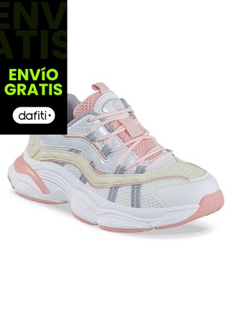 Tenis Urbanos Gevon Blanco-Gris Los Gomosos Para Niña Los Gomosos