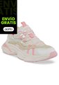 Tenis Urbanos Gevon Beige-Coral Los Gomosos Para Niña de Los Gomosos