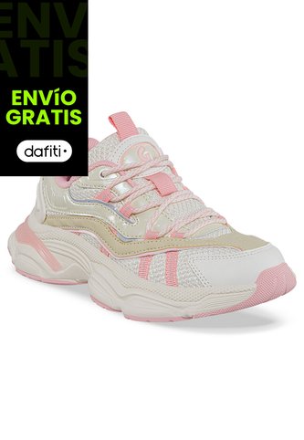 Tenis Urbanos Gevon Beige-Coral Los Gomosos Para Niña Los Gomosos