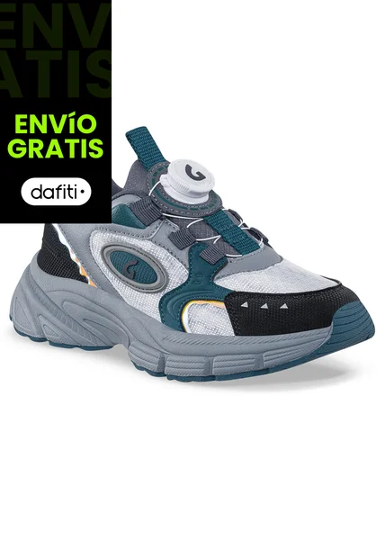 Tenis Urbanos Vepos Gris-Negro Los Gomosos Para Niño