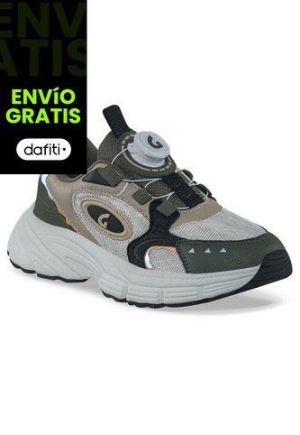 Tenis Urbanos Vepos Beige-Verde Los Gomosos Para Niño Los Gomosos
