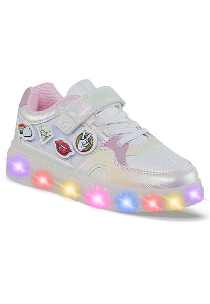 Tenis Luces Gerfy Blanco Para Niña Los Gomosos