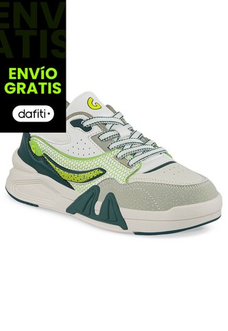 Tenis Urbanos Nyvu Beige-Verde Los Gomosos Para Niño Los Gomosos