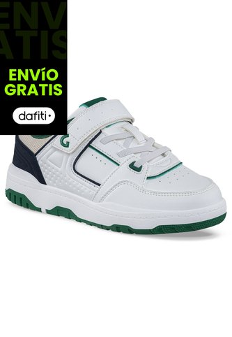 Tenis Urbanos Pifot Blanco-Verde Los Gomosos Para Niño Los Gomosos