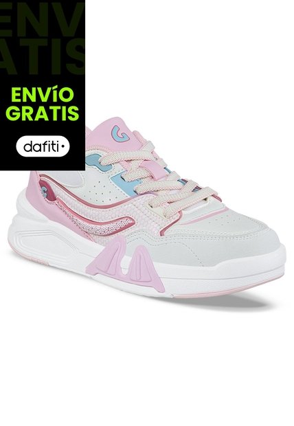 Tenis Urbanos Hopaw Blanco-Rosa Los Gomosos Para Niña