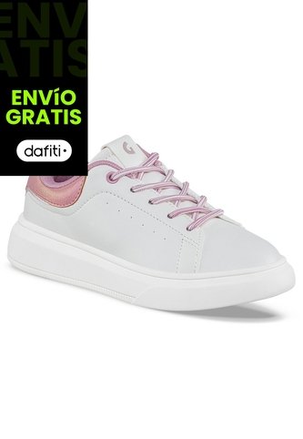 Tenis Casuales Kivra Blanco-Rosa Los Gomosos Para Niña Los Gomosos