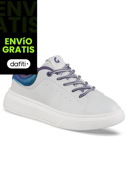 Tenis Casuales Kivra Blanco-Mora Los Gomosos Para Niña