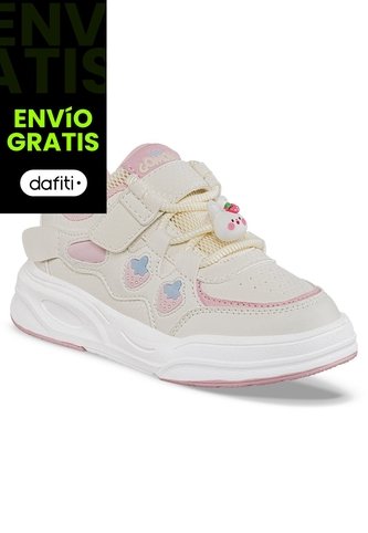 Tenis Urbanos Ginav Beige-Rosa Los Gomosos Para Niña Los Gomosos