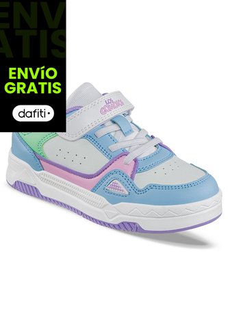 Tenis Urbanos Wruxp Blanco-Azul Los Gomosos Para Niña Los Gomosos