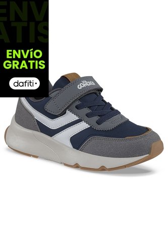 Tenis Urbanos Jidom Gris-Azul O Los Gomosos Para Niño Los Gomosos