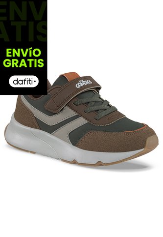 Tenis Urbanos Jidom Café-Verde Los Gomosos Para Niño Los Gomosos