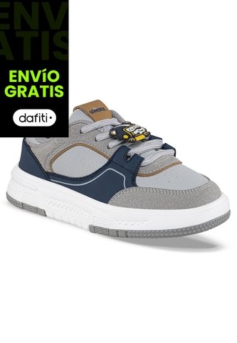 Tenis Urbanos Lidom Gris-Azul O Los Gomosos Para Niño Los Gomosos