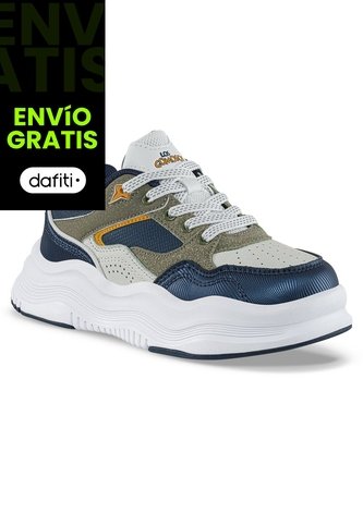 Tenis Casuales Falek Azul Osc-Beige Los Gomosos Para Niño Los Gomosos