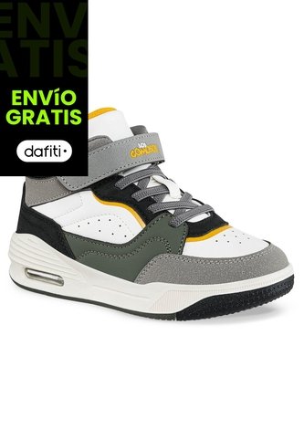 Tenis Urbanos Lender Blanco-Gris Los Gomosos Para Niño Los Gomosos