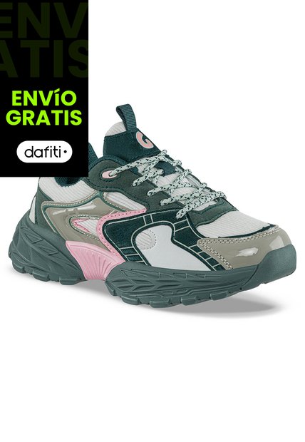 Tenis Urbanos Kewel Verde Osc Los Gomosos Para Niña