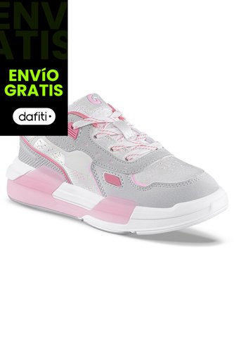 Tenis Urbanos Unical Blanco-Rosa Los Gomosos Para Niña Los Gomosos