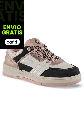 Tenis Casuales Matik Rosa-Negro Los Gomosos Para Niña Los Gomosos