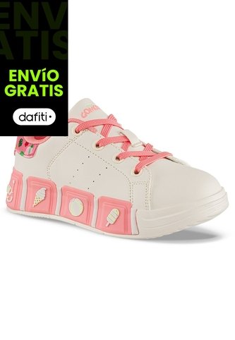 Tenis Casuales Ferinn Beige-Rosa Los Gomosos Para Niña Los Gomosos