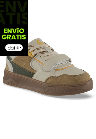 Tenis Casuales Elocar Beige-Café Los Gomosos Para Niño Los Gomosos