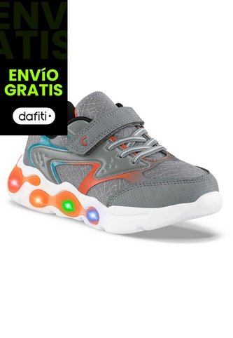 Tenis Luces Pavo Gris Los Gomosos Para Niño Los Gomosos