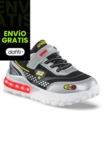 Tenis Con Luces Chitter Plata Los Gomosos Para Niño Los Gomosos