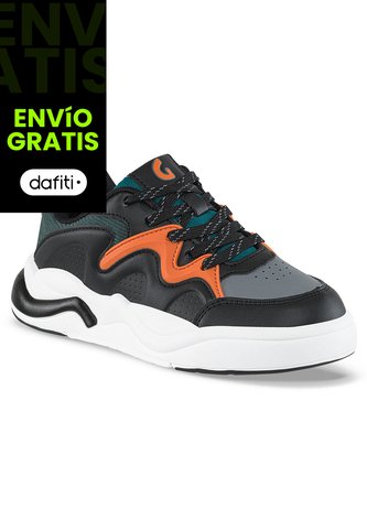 Tenis Urbanos Ogrimi Gris-Negro Los Gomosos Para Niño Los Gomosos