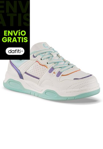 Tenis Urbanos Samien Blanco-Azul Los Gomosos Para Niña Los Gomosos