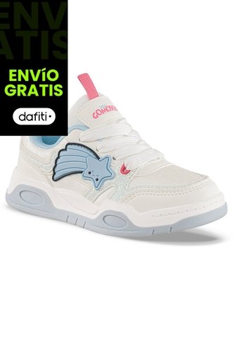 Tenis Casuales Hobor Blanco-Azul Los Gomosos Para Niña Los Gomosos