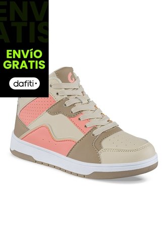 Tenis Urbanos Kuxoj Beige-Coral Los Gomosos Para Niña Los Gomosos