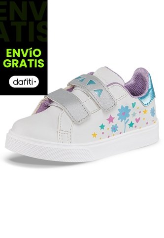 Tenis Casuales Stimpy Blanco-Azul Los Gomosos Para Niña Los Gomosos