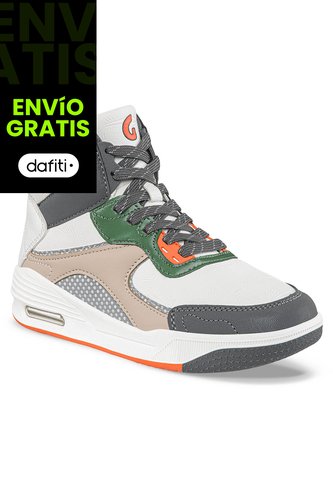 Tenis Urbanos Tobin Blanco-Gris Para Niño Los Gomosos Los Gomosos