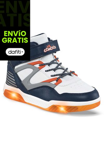 Tenis Con Luces Trew Azul O-Nar Para Niño Los Gomosos Los Gomosos