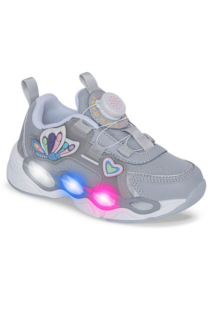 Tenis Con Luces Zadom Gris Los Gomosos Para Niña