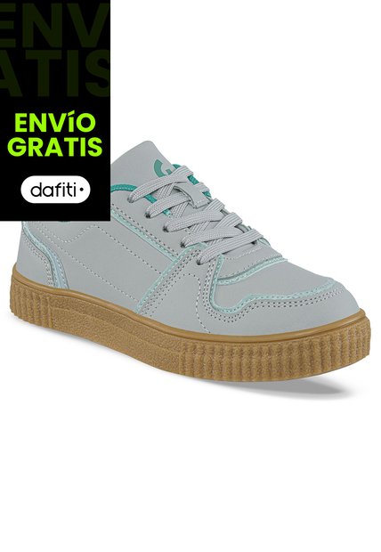 Tenis Urbanos Zynora Gris Para Niña Los Gomosos