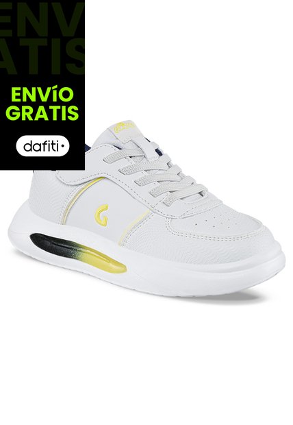 Tenis Urbanos Saxio Blanco Para Niño Los Gomosos