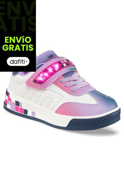 Tenis Luces Perenne Fucsia Para Niña Los Gomosos
