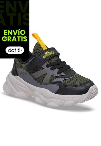 Tenis Lumar Negro-Verde Para Niño Los Gomosos Los Gomosos
