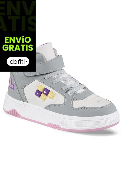 Tenis Odyl Blanco-Gris Para Niña Los Gomosos