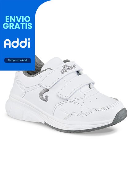 Tenis Escolares Gomyschool V New Blanco Para Niño Y Niña Los Gomosos