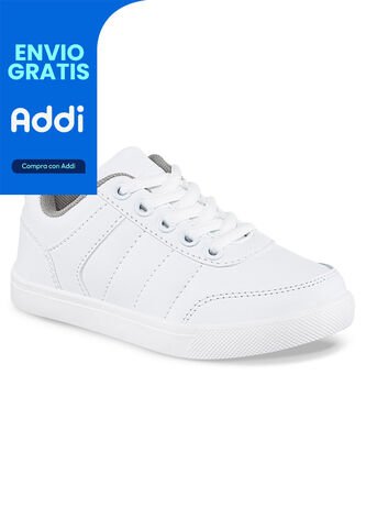 Tenis Escolares Skoly Cordon Blanco Para Niño Y Niña Los Gomosos Los Gomosos