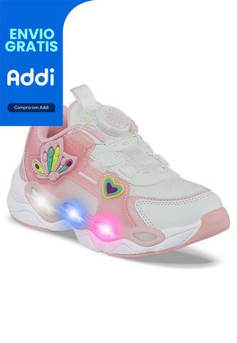 Tenis Con Luces Zadom Rosa Los Gomosos Para Niña Los Gomosos