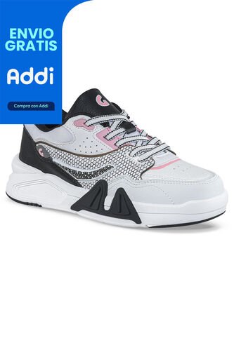 Tenis Urbanos Hopaw Blanco-Negro Los Gomosos Para Niña Los Gomosos