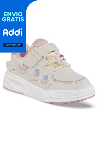 Tenis Urbanos Ginav Beige-Rosa Los Gomosos Para Niña Los Gomosos