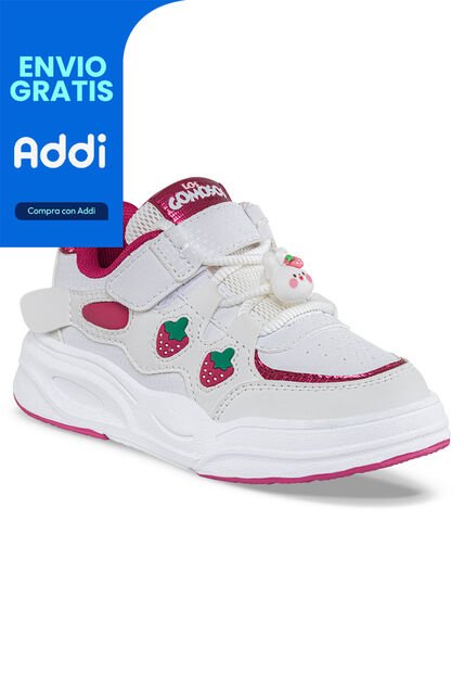 Tenis Urbanos Ginav Blanco-Vino Los Gomosos Para Niña