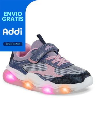 Tenis Luces Monla Azul Osc Los Gomosos Para Niña Los Gomosos