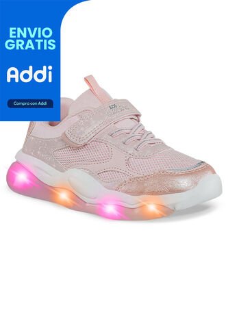 Tenis Luces Monla Rosa Los Gomosos Para Niña Los Gomosos