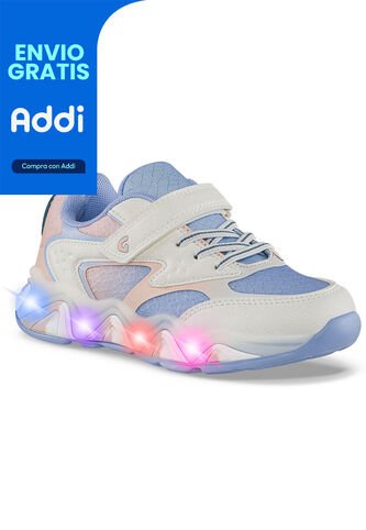 Tenis Luces Lumera Lila Los Gomosos Para Niña Los Gomosos