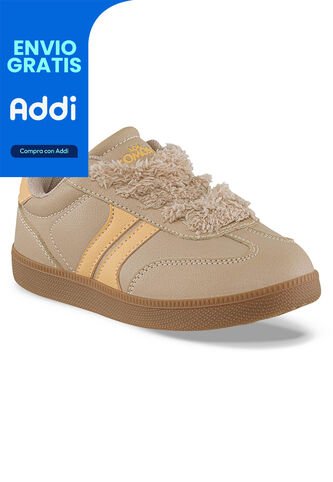 Tenis Casuales Kirty Beige Los Gomosos Para Niña Los Gomosos