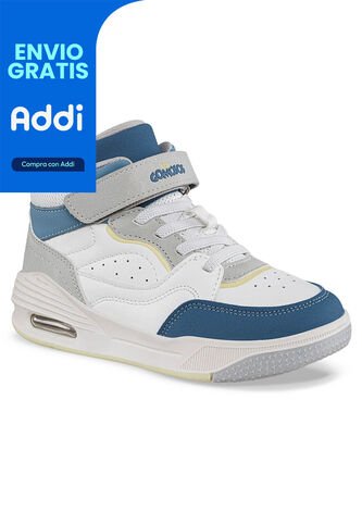 Tenis Urbanos Lender Blanco-Azul Los Gomosos Para Niño Los Gomosos