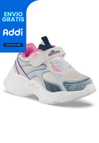 Tenis Urbanos Mochil Blanco-Azul Los Gomosos Para Niña Los Gomosos